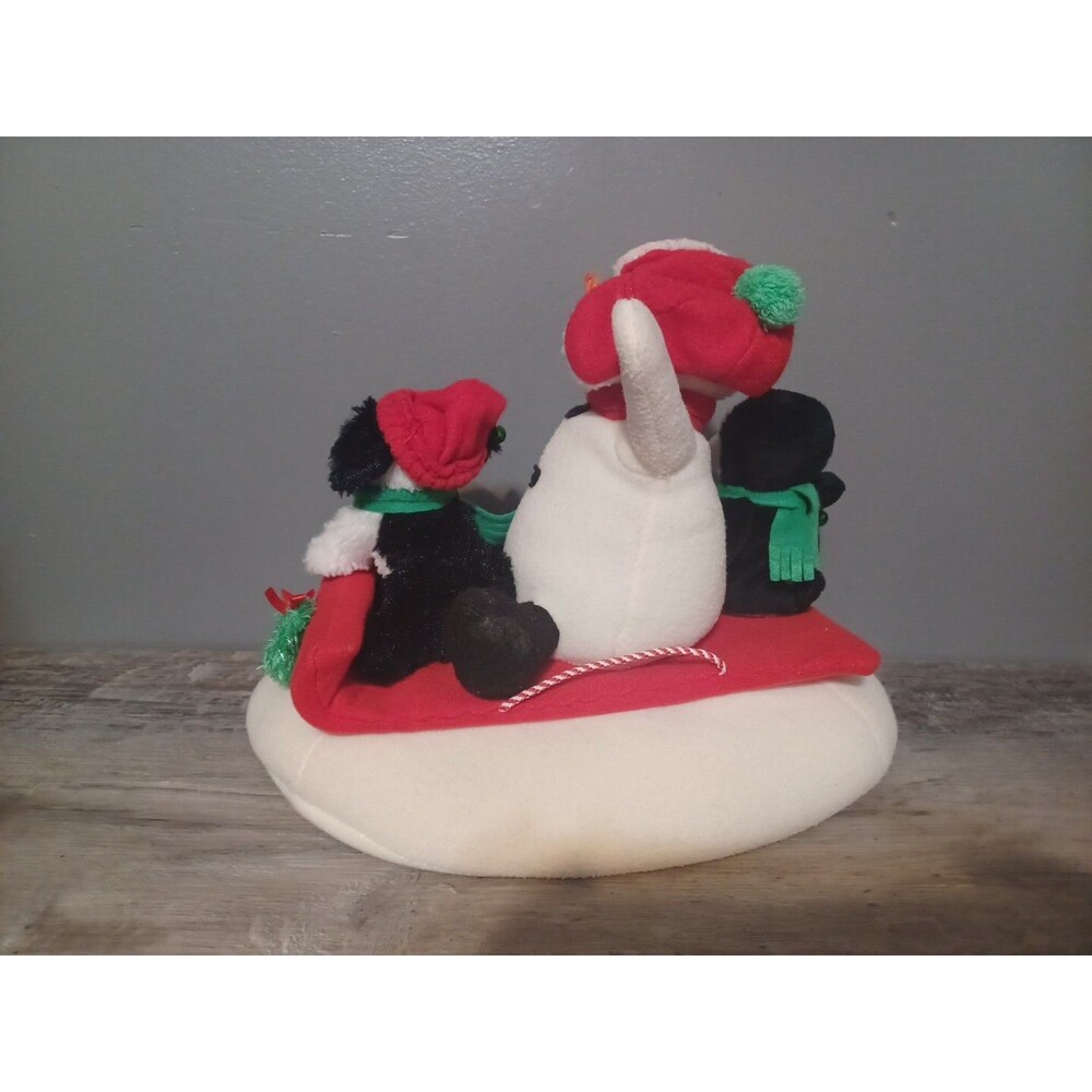 HALLMARK Jingle Pals Animated Musical Plush Snowman Penguin Dog Sleigh Ride 2007 - Picture 3 of 7